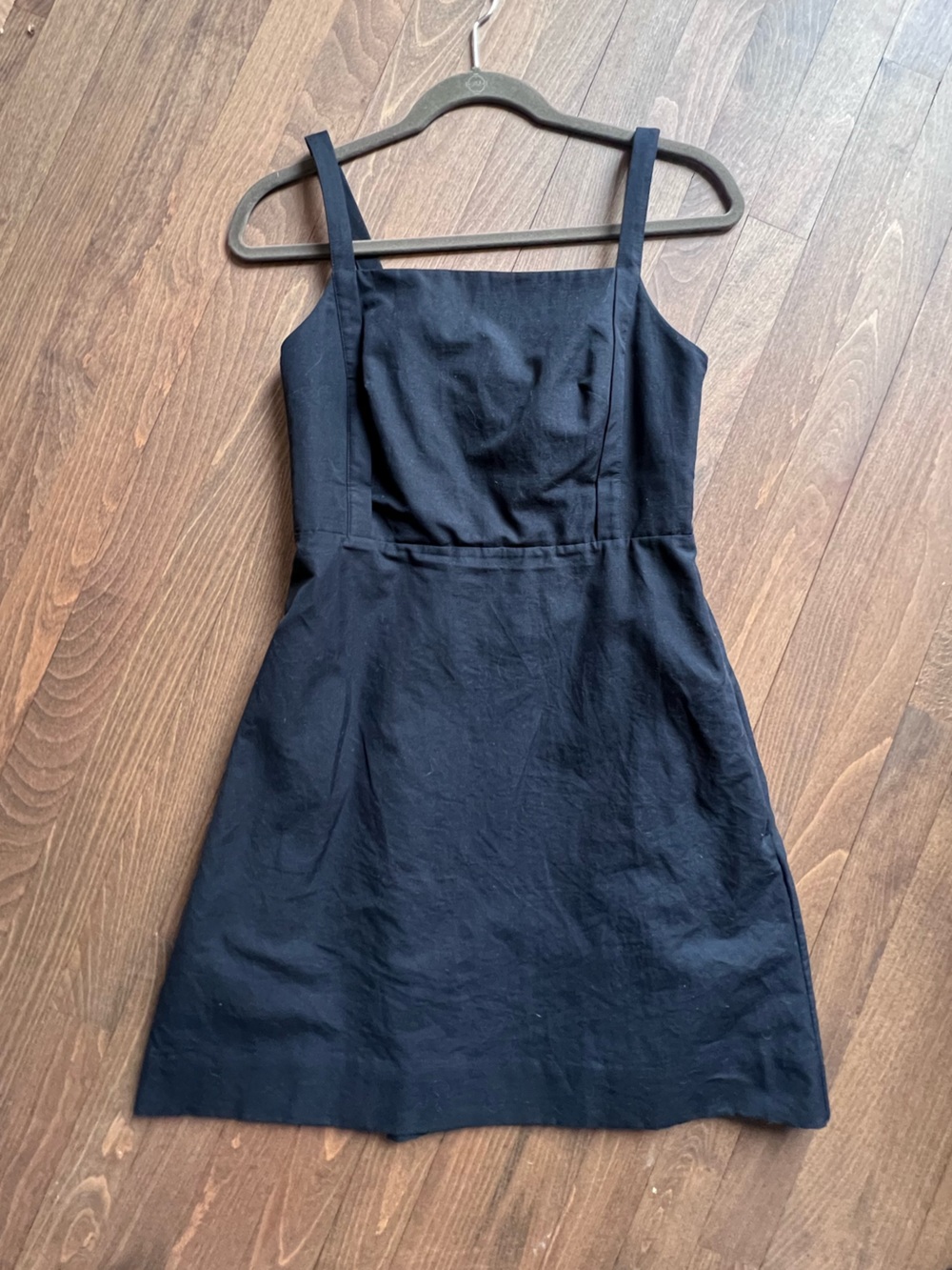 COS Black Mini Dress with Square Neck